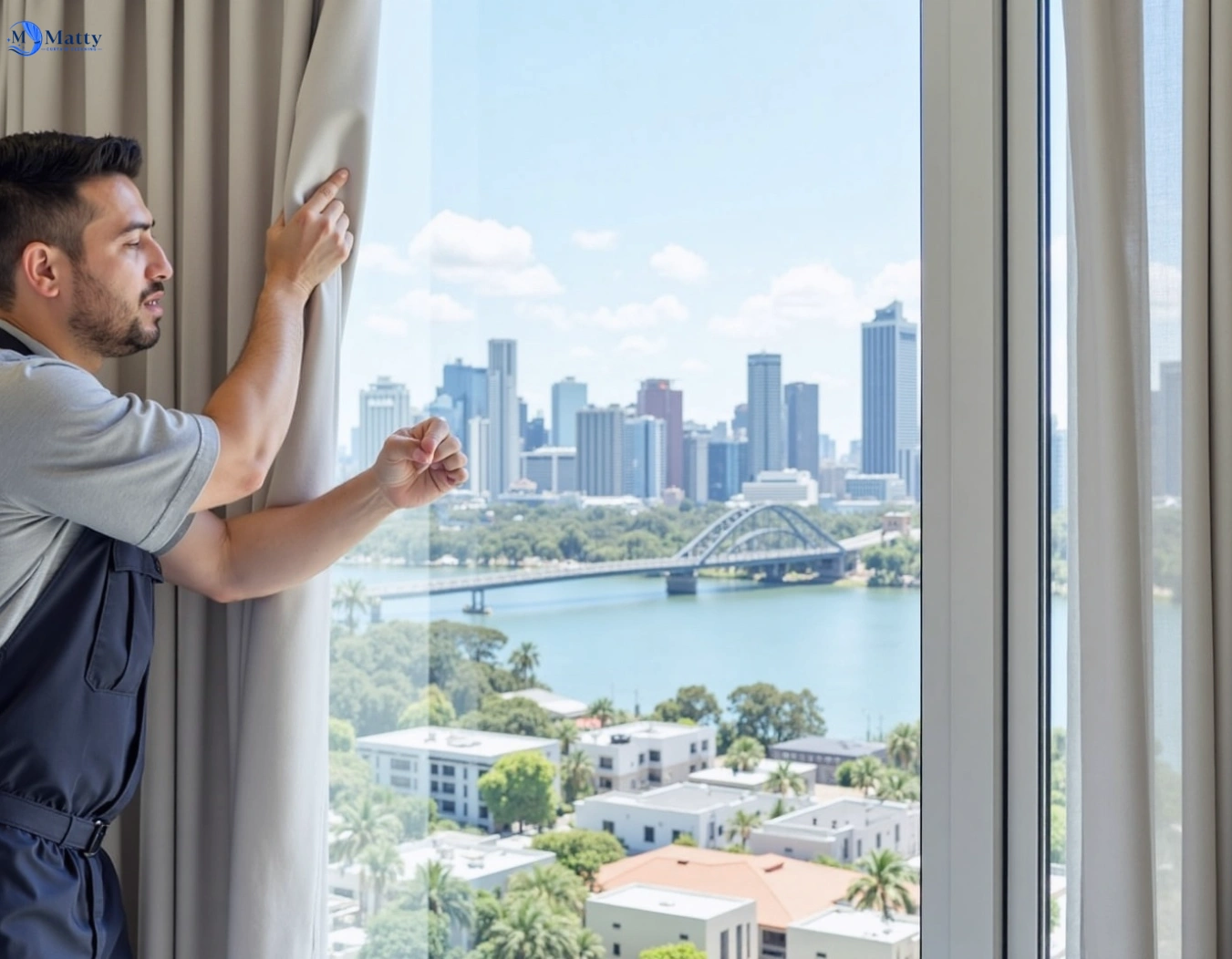 Professional curtain steam cleaning service tinbeerwah QLD by Matty Curtain Cleaning