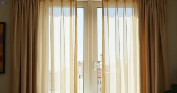 Dull dusty drapes in tinbeerwah before professional cleaning